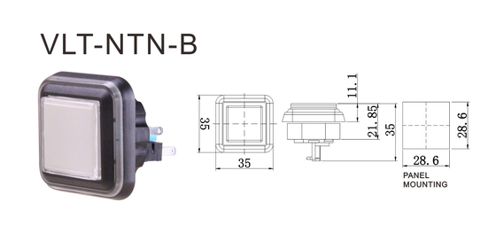 35*35mm VLT-NTN-B Gaming Buttons For Sale