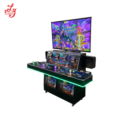 Skilled Stand Up Fish Hunter 4 Player Fish Tables Cabinet With 55 Inch HD LG Monitor 4 Seats Fish Game Machines